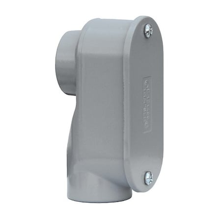 Dottie Conduit Fitting Elbow, 1/2 in, Threaded, Aluminum, Powder Coated, Gray SLB50